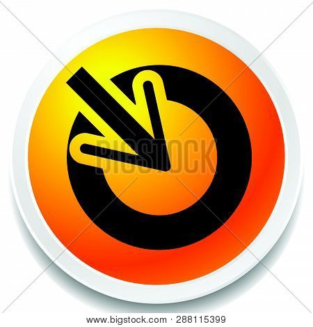 Position, Accuracy, Alignment Concept Icon, Cursor Points Inside A Circle