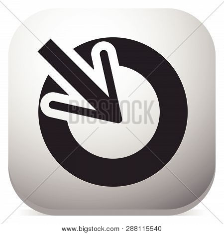 Position, Accuracy, Alignment Concept Icon, Cursor Points Inside A Circle