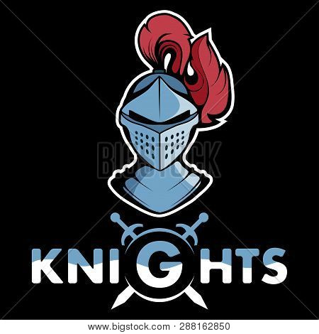 Knight Head Mascot Logo , Vector Graphic To Design