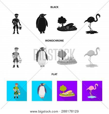 Vector Design Of Nature  And Fun  Symbol. Collection Of Nature  And Entertainment Stock Vector Illus