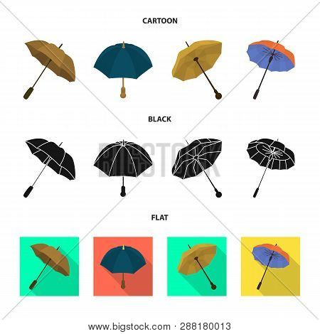 Vector Illustration Of Protection And Closed Logo. Set Of Protection And Rainy Stock Vector Illustra