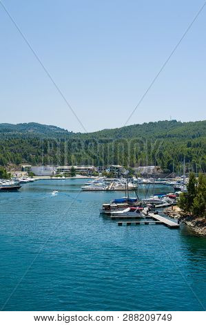 Yachts Parking In The Harbor Yacht Club
