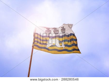 Poole Flag Flying On A Sunny Day