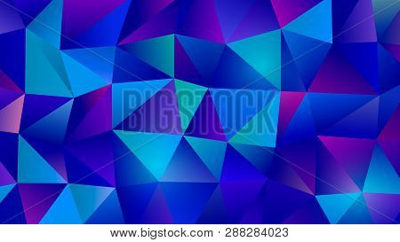 Trendy Low Poly Blue And Purple Backdrop