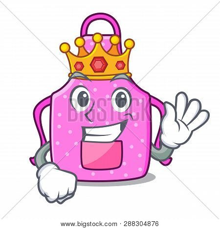 King Kitchen Apron Placed Above Cartoon Table