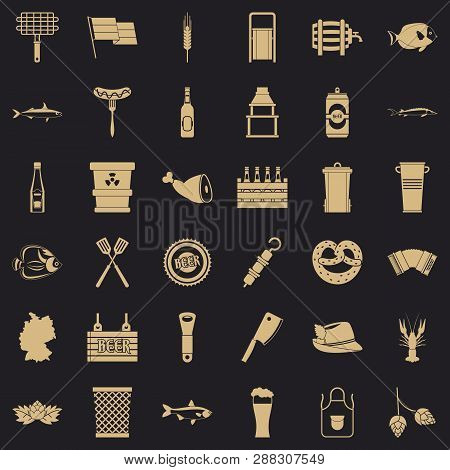 Cold Drink Icons Set. Simple Style Of 36 Cold Drink Vector Icons For Web For Any Design