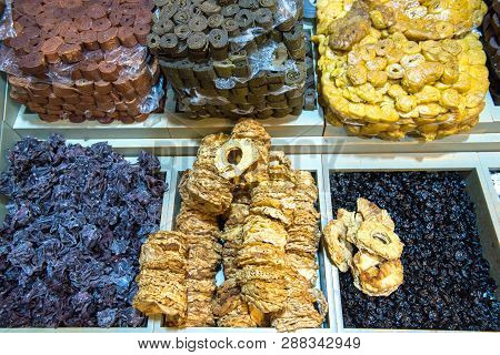 Dried Fruits In The Oriental Market