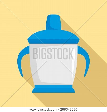 Sippy Cup Icon. Flat Illustration Of Sippy Cup Icon For Web Design