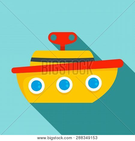 Ship Toy Icon. Flat Illustration Of Ship Toy Icon For Web Design