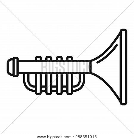 Toy Trumpet Icon. Outline Toy Trumpet Icon For Web Design Isolated On White Background