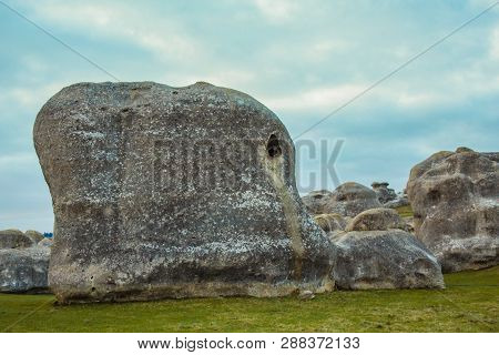 Elephant Rocks In Duntroon, South Island, New Zealand