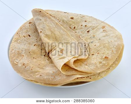Chapati Roti. A Traditional Pakistani Thin Bread.