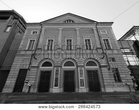 Teatro Sociale (social Theatre) In Alba In Black And White