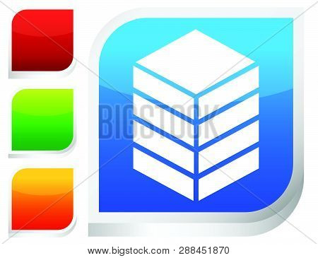 Icon With Tower, Rack. Storage, Container, Datacenter Concept Icon