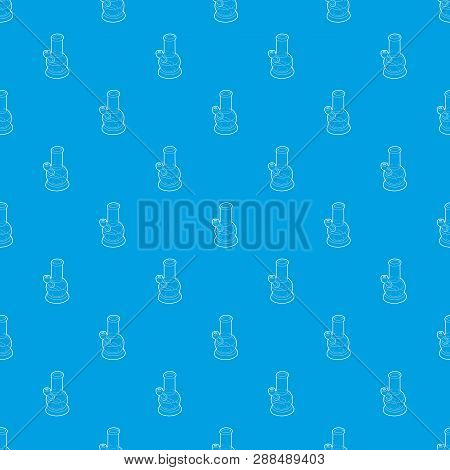 Bong For Smoking Pattern Vector Seamless Blue Repeat For Any Use