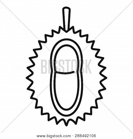 Small Durian Fruit Icon. Outline Small Durian Fruit Icon For Web Design Isolated On White Background