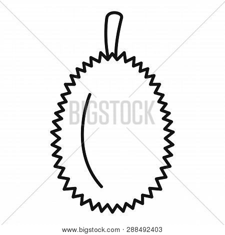 Whole Durian Icon. Outline Whole Durian Icon For Web Design Isolated On White Background