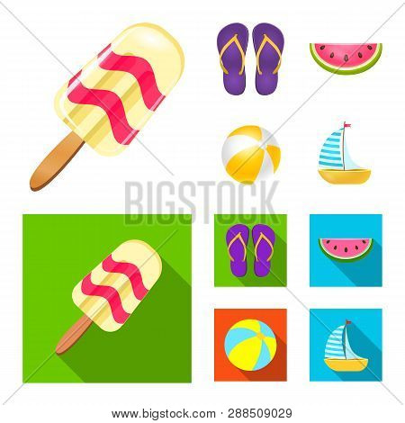 Isolated Object Of Equipment And Swimming Icon. Set Of Equipment And Activity Stock Vector Illustrat