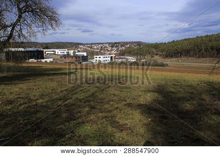 View Of The Industrial Area Im Buehl Near Flacht In The Heckengaeu