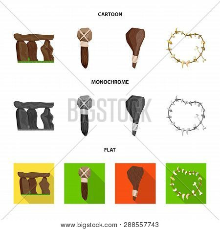 Vector Illustration Of Evolution  And Prehistory Symbol. Set Of Evolution  And Development  Stock Sy