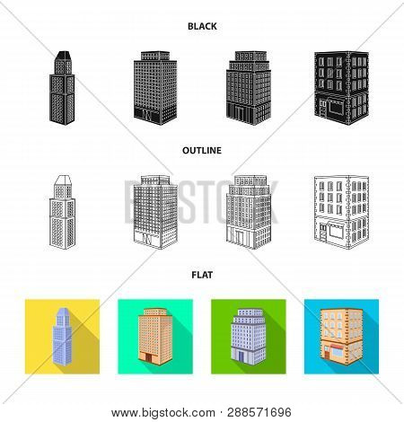 Isolated Object Of Construction And Building Icon. Set Of Construction And Estate Vector Icon For St