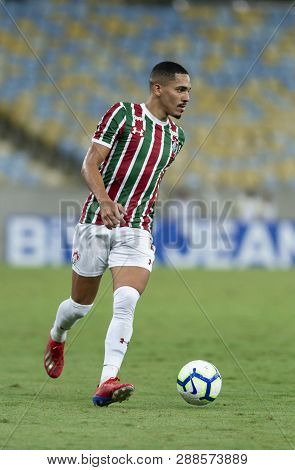Rio, Brazil - March 06, 2019: Gilberto Player In Match Between Fluminense And Ypiranga By The Brazil