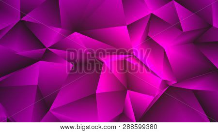 Romantic Bright Pink Low Poly Triangle Backdrop