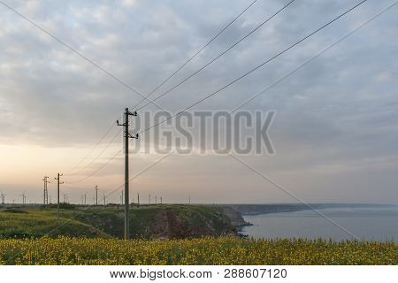 Amazing Sunset Landscape From Kaliakra Cape At Black Sea Coast,  Dobrich Region, Bulgaria