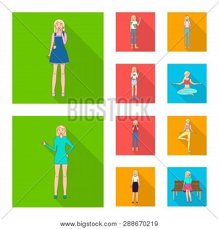 Isolated Object Of Woman And Body Icon. Collection Of Woman And Style Stock Vector Illustration.