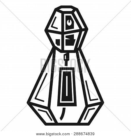 Faceted Perfume Bottle Icon. Simple Illustration Of Faceted Perfume Bottle Vector Icon For Web Desig