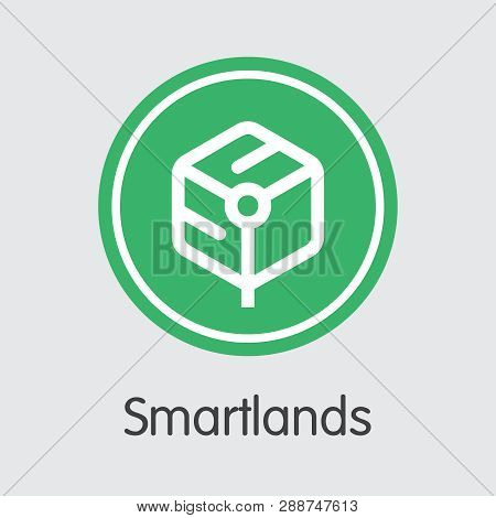 Slt - Smartlands. The Icon Of Money Or Market Emblem.