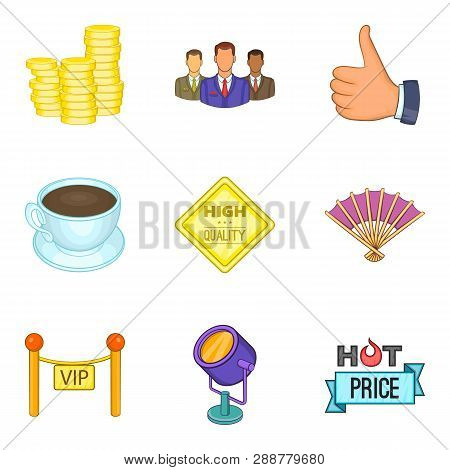 Strides Icons Set. Cartoon Set Of 9 Strides Icons For Web Isolated On White Background