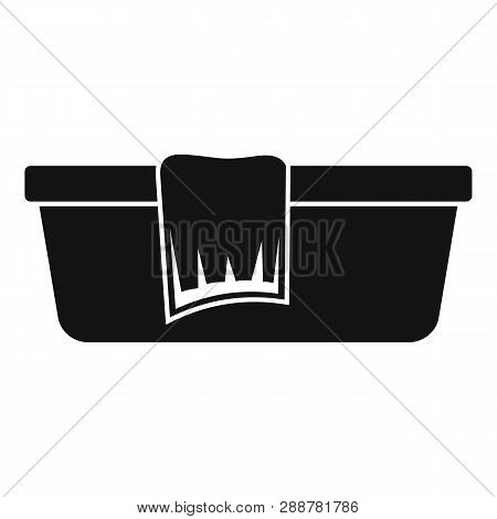 Plastic Basin Icon. Simple Illustration Of Plastic Basin Vector Icon For Web Design Isolated On Whit