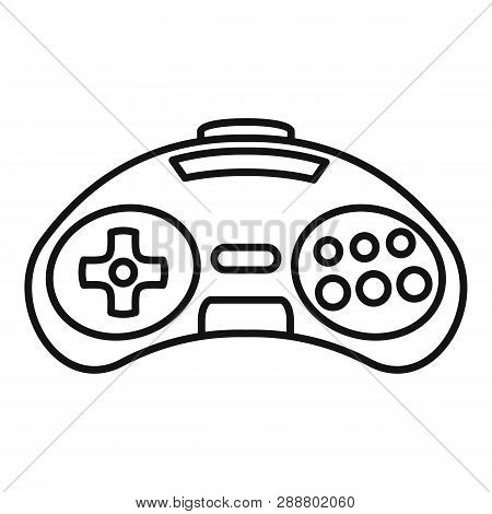 Videogame Controller Icon. Outline Videogame Controller Vector Icon For Web Design Isolated On White
