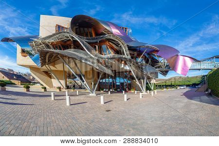 Marques De Riscal Hotel, A Frank Ghery Building In Elciego, Spain, On March 2018