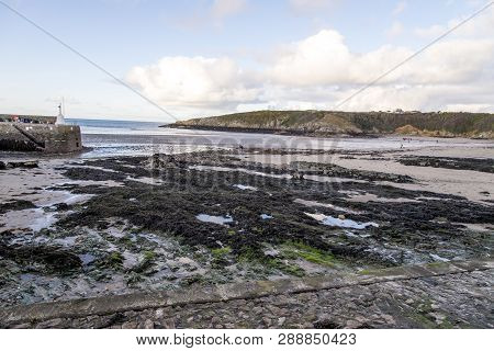 View Of Cemaes Bay In Anglesey, Wales, Uk. Photo Taken On 4th Of February 2019