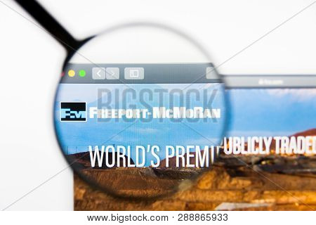 Los Angeles, California, Usa - 10 March 2019: Illustrative Editorial, Freeport-mcmoran Website Homep
