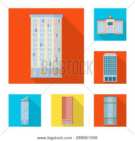 Isolated Object Of Municipal And Center Icon. Collection Of Municipal And Estate   Vector Icon For S
