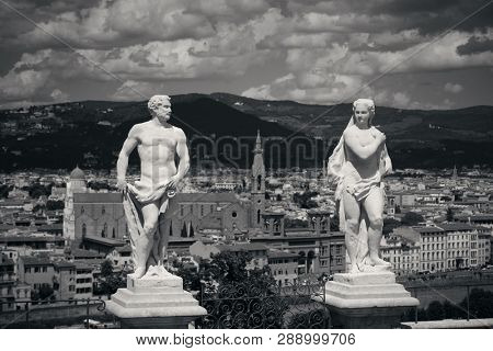 FLORENCE - MAY 20: Statue in Giardino Bardini on May 20, 2016 in Florence, Italy. Florence was a center of medieval European trade and finance and is the birthplace of the Renaissance
