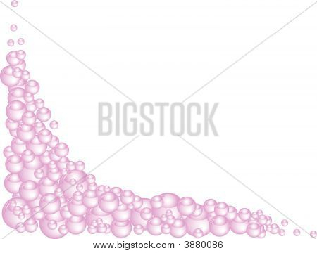 Pink Bubbles Corner Frame