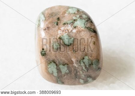 Macro Photography Of Sample Of Natural Mineral From Geological Collection - Polished Nunderite (nund