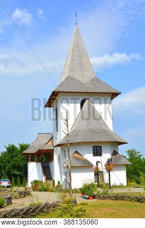 Monastery Trei Ierarhi, In Borsa , Maramures, Transylvania. Orthodox Churc.