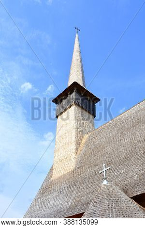 Monastery Trei Ierarhi, In Borsa , Maramures, Transylvania. Orthodox Churc.