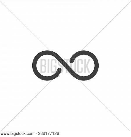 The Infinity Icon. Infinity Symbol. Flat Endless Concept. Stock Vector Illustration Isolated On Whit