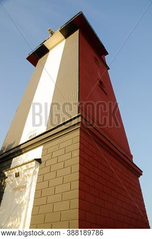 Ukraine, Khablovsky Lighthouse, Which Stands In The Field For Relaying The Signal Of Conducting Ship