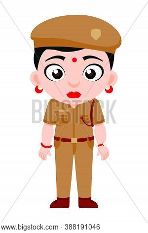 Indian, Lady, Police, Women Constable, Duty, Cop
