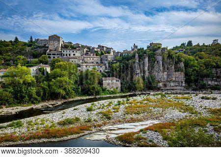 Balazuc in Southern France, Ardeche district.