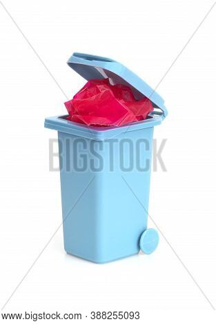 Separate Waste Bin Isolated On White Background