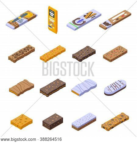Snack Bar Icons Set. Isometric Set Of Snack Bar Vector Icons For Web Design Isolated On White Backgr