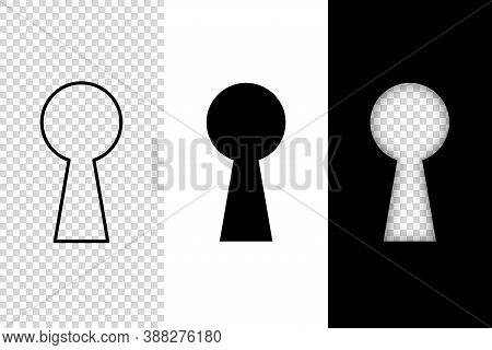 Keywhole Icon Vector Illustration.key Whole Opportunity Concept Symbol. Door Lock Shape Logo. Enter 
